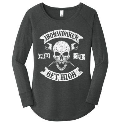 Ironworker Paid To Get High Metal Worker Union Ironworking Women's Perfect Tri Tunic Long Sleeve Shirt