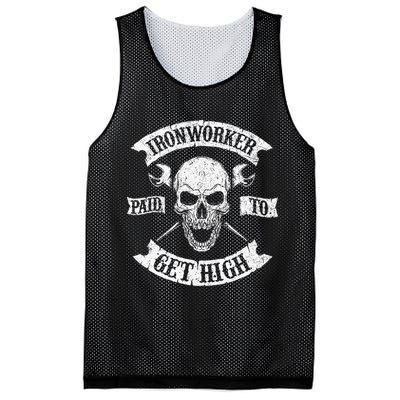 Ironworker Paid To Get High Metal Worker Union Ironworking Mesh Reversible Basketball Jersey Tank
