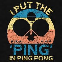 I Put The Ping In Ping Pong Funny Table Tennis Ladies PosiCharge Tri-Blend Wicking Tank