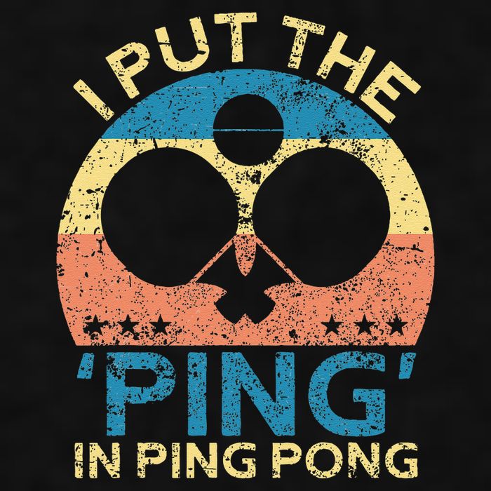 I Put The Ping In Ping Pong Funny Table Tennis Ladies PosiCharge Tri-Blend Wicking Tank