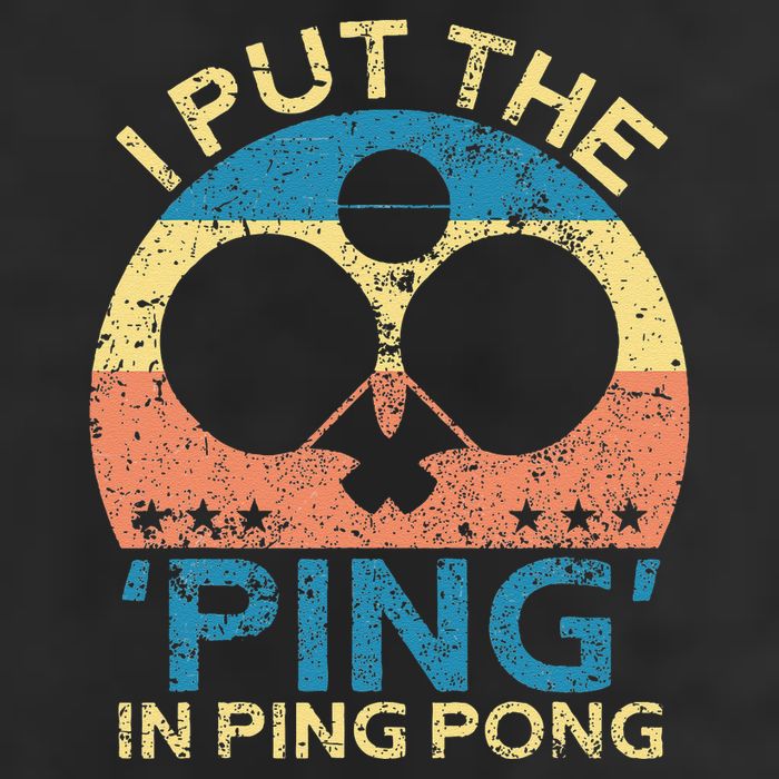 I Put The Ping In Ping Pong Funny Table Tennis Adult Drive Performance Visor