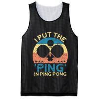 I Put The Ping In Ping Pong Funny Table Tennis Mesh Reversible Basketball Jersey Tank