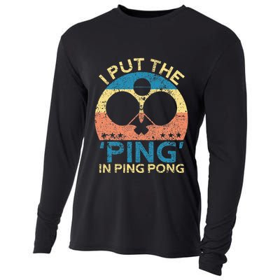 I Put The Ping In Ping Pong Funny Table Tennis Cooling Performance Long Sleeve Crew