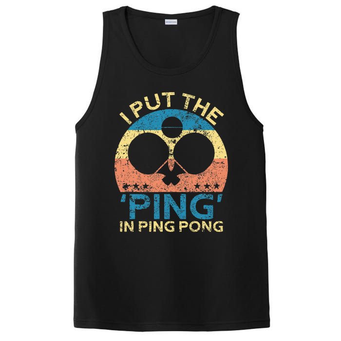 I Put The Ping In Ping Pong Funny Table Tennis PosiCharge Competitor Tank