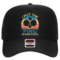 I Put The Ping In Ping Pong Funny Table Tennis Hat