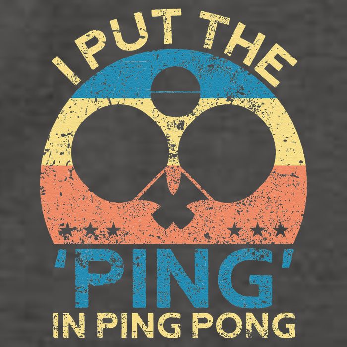 I Put The Ping In Ping Pong Funny Table Tennis Vector Backpack