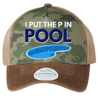 I Put The P In Pool Funny Swimming Legacy Tie Dye Trucker Hat