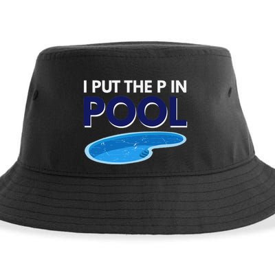 I Put The P In Pool Funny Swimming Sustainable Bucket Hat