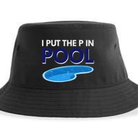 I Put The P In Pool Funny Swimming Sustainable Bucket Hat