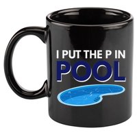 I Put The P In Pool Funny Swimming 11oz C Handle Ceramic Mug