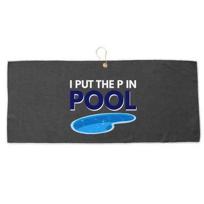 I Put The P In Pool Funny Swimming Large Microfiber Waffle Golf Towel