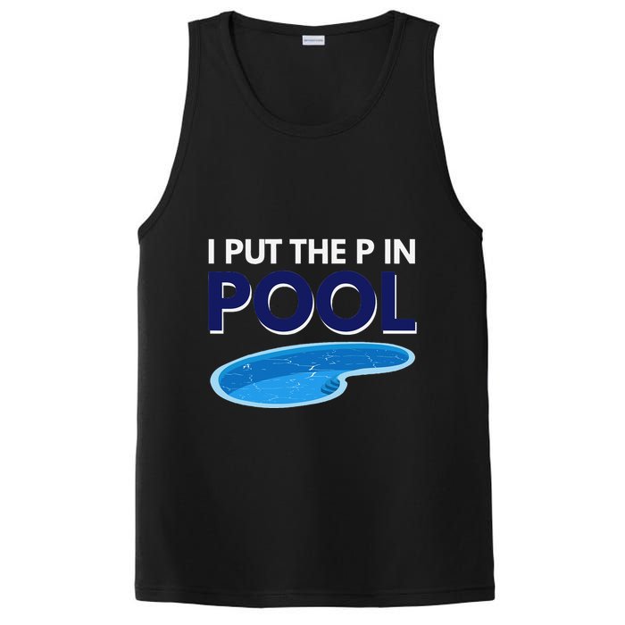 I Put The P In Pool Funny Swimming PosiCharge Competitor Tank