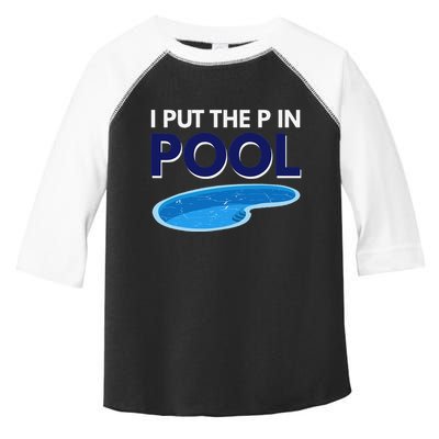 I Put The P In Pool Funny Swimming Toddler Fine Jersey T-Shirt