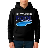 I Put The P In Pool Funny Swimming Kids Hoodie