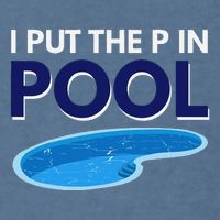 I Put The P In Pool Funny Swimming Garment-Dyed Sweatshirt