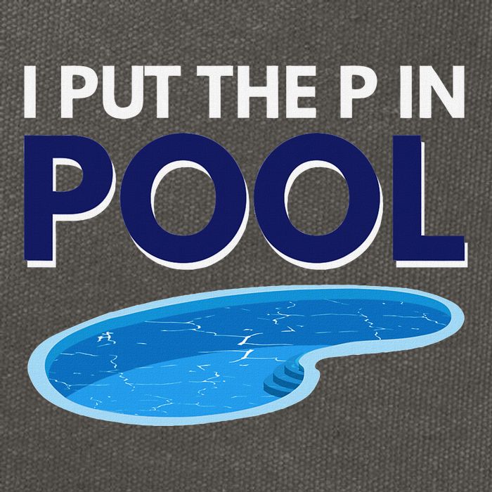 I Put The P In Pool Funny Swimming Cotton Canvas Backpack