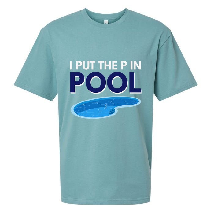 I Put The P In Pool Funny Swimming Sueded Cloud Jersey T-Shirt