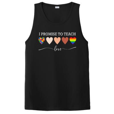 I Promise To Teach Love Autism Awareness African LGBT Pride PosiCharge Competitor Tank