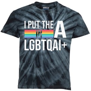 I Put The A In Lgbtqai+ Pride Month Pride Stuff Asexual Kids Tie-Dye T-Shirt