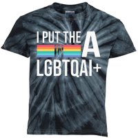 I Put The A In Lgbtqai+ Pride Month Pride Stuff Asexual Kids Tie-Dye T-Shirt