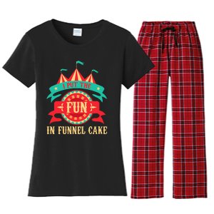 I Put The Fun In Funnel Cake Circus Birthday Party Costume Women's Flannel Pajama Set