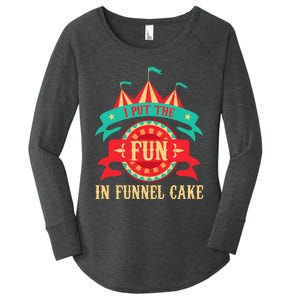 I Put The Fun In Funnel Cake Circus Birthday Party Costume Women's Perfect Tri Tunic Long Sleeve Shirt