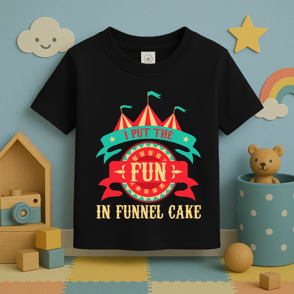 I Put The Fun In Funnel Cake Circus Birthday Party Costume Toddler T-Shirt