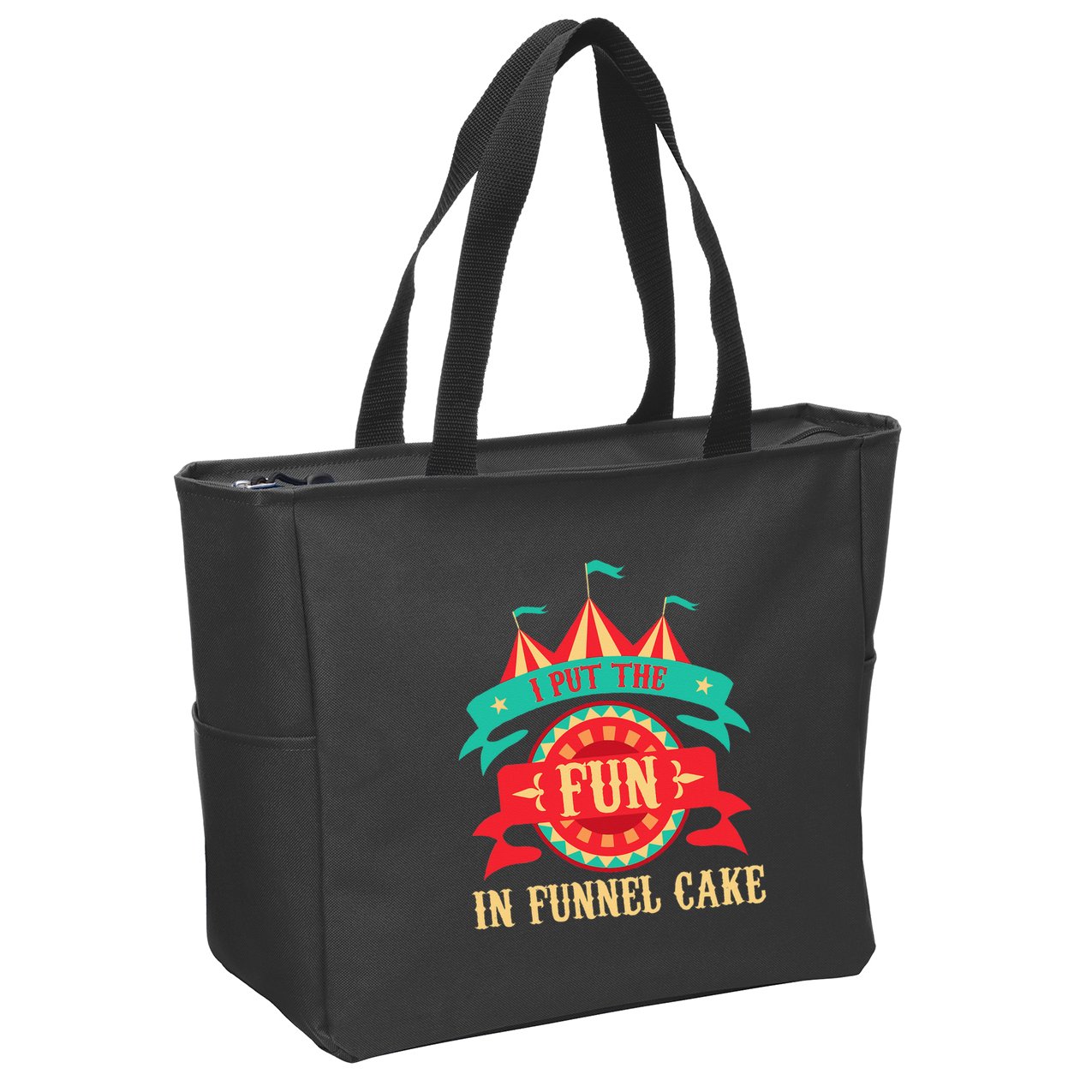 I Put The Fun In Funnel Cake Circus Birthday Party Costume Zip Tote Bag