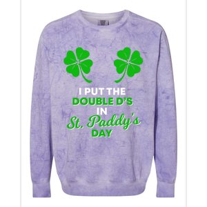 I Put The Double D's In St Paddy's Day Naughty Irish Girl Colorblast Crewneck Sweatshirt