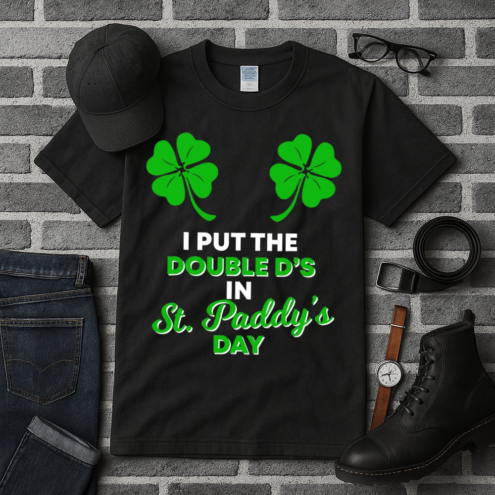 I Put The Double D's In St Paddy's Day Naughty Irish Girl Tall T-Shirt