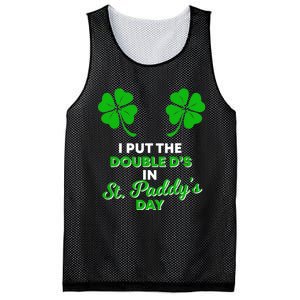 I Put The Double D's In St Paddy's Day Naughty Irish Girl Mesh Reversible Basketball Jersey Tank