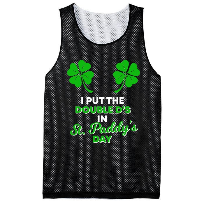 I Put The Double D's In St Paddy's Day Naughty Irish Girl Mesh Reversible Basketball Jersey Tank