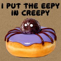 I Put The Eepy In Creepy Spider Donut Cake Halloween Cotton Canvas Backpack