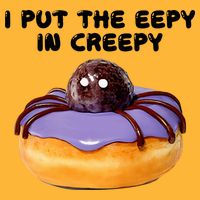 I Put The Eepy In Creepy Spider Donut Cake Halloween Pom Pom 12in Knit Beanie