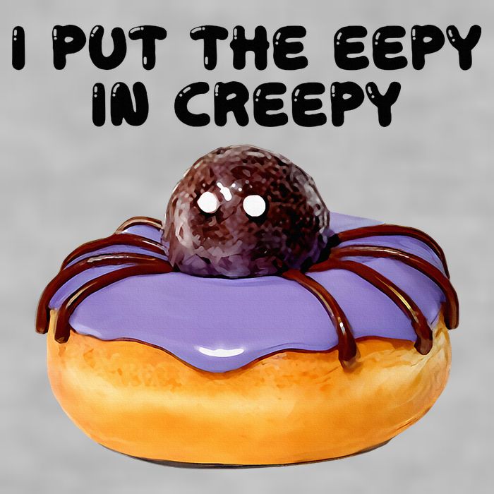 I Put The Eepy In Creepy Spider Donut Cake Halloween Ladies PosiCharge Tri-Blend Wicking Tank