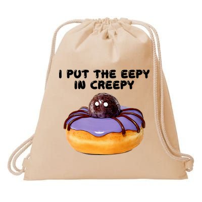 I Put The Eepy In Creepy Spider Donut Cake Halloween Drawstring Bag