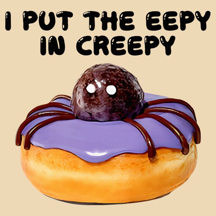 I Put The Eepy In Creepy Spider Donut Cake Halloween Drawstring Bag