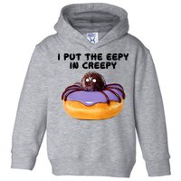 I Put The Eepy In Creepy Spider Donut Cake Halloween Toddler Hoodie