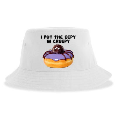 I Put The Eepy In Creepy Spider Donut Cake Halloween Sustainable Bucket Hat