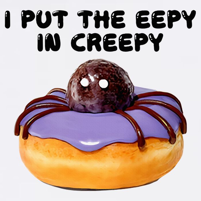 I Put The Eepy In Creepy Spider Donut Cake Halloween Sustainable Bucket Hat