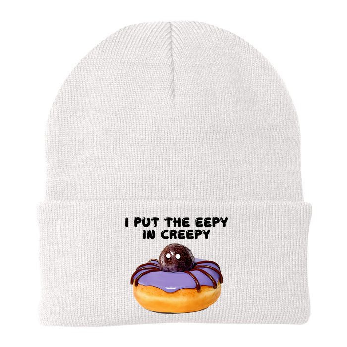 I Put The Eepy In Creepy Spider Donut Cake Halloween Beanie