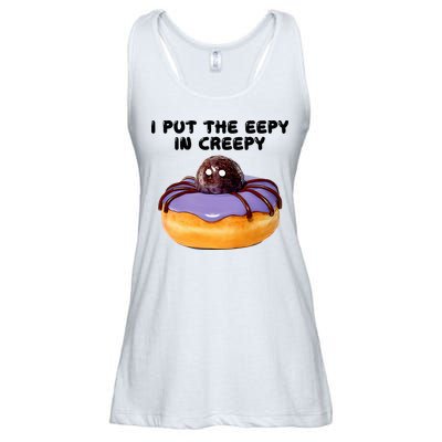 I Put The Eepy In Creepy Spider Donut Cake Halloween Ladies Essential Flowy Tank