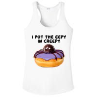 I Put The Eepy In Creepy Spider Donut Cake Halloween Ladies PosiCharge Competitor Racerback Tank
