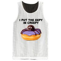 I Put The Eepy In Creepy Spider Donut Cake Halloween Mesh Reversible Basketball Jersey Tank