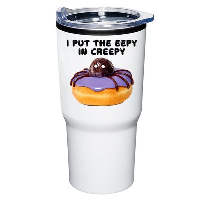 I Put The Eepy In Creepy Spider Donut Cake Halloween Tumbler