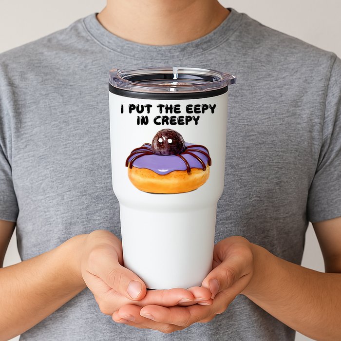 I Put The Eepy In Creepy Spider Donut Cake Halloween Tumbler