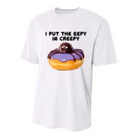 I Put The Eepy In Creepy Spider Donut Cake Halloween Youth Performance Sprint T-Shirt