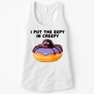 I Put The Eepy In Creepy Spider Donut Cake Halloween Womens Tank Top