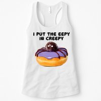 I Put The Eepy In Creepy Spider Donut Cake Halloween Womens Tank Top