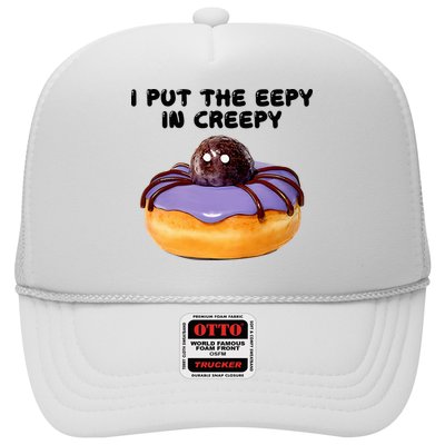 I Put The Eepy In Creepy Spider Donut Cake Halloween Trucker Hat